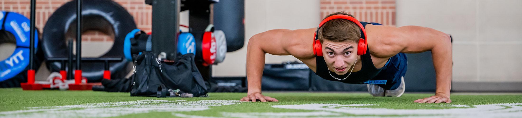 Man Doing Pushups